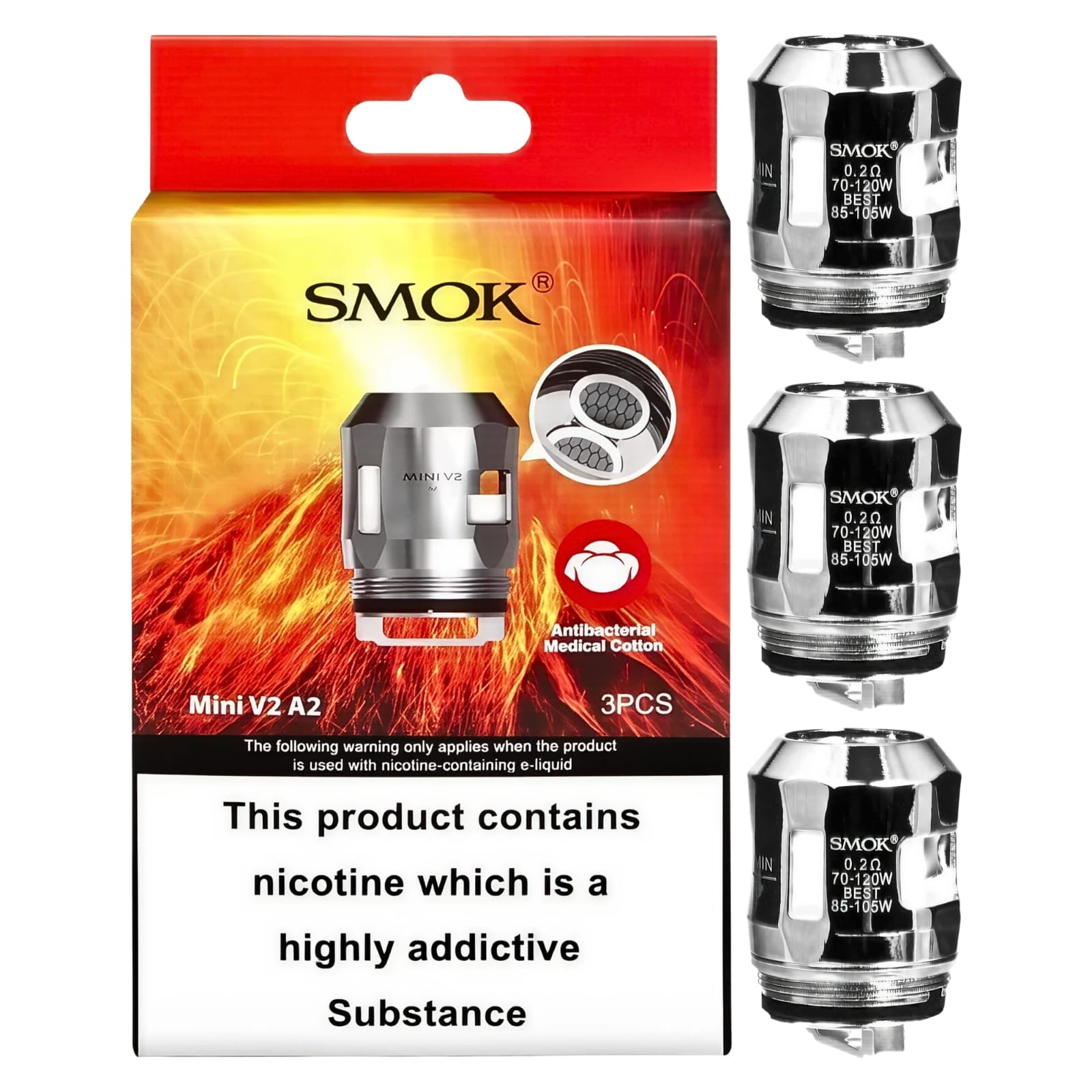 The V8 baby V2 A2 0.2ohm coils